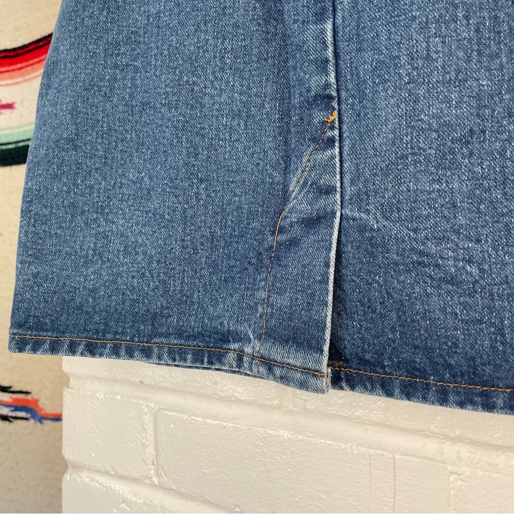 Vintage 80’s Vivaldi Jean Skirt Women’s Size 12 Denim Western Boot Scootin - Picture 5 of 9